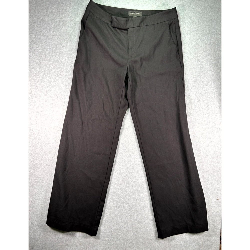 Banana Republic Dress Pants Womens 4 Black Formal Office Business Wide Leg